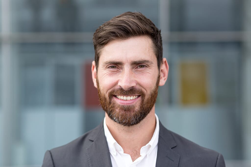 facial expression in a realtor headshot